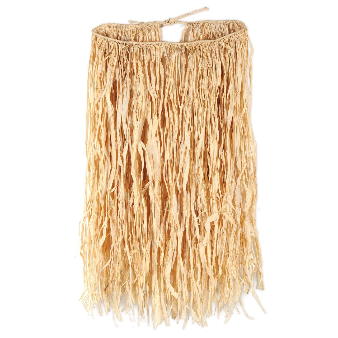 12 Pack Bulk Luau Party Adult Raffia Hula Skirt - Natural (32"W x 30"L)
